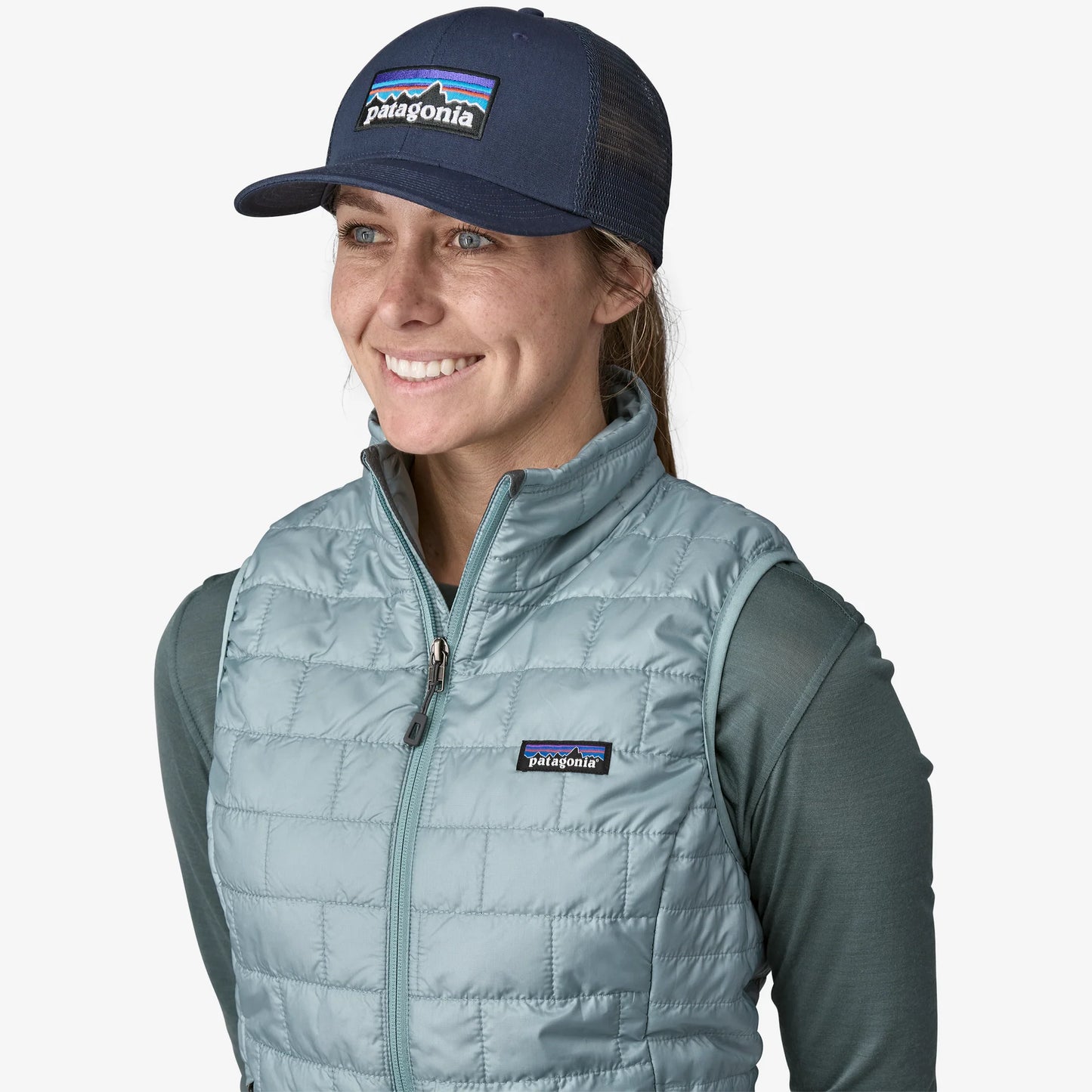 PATAGONIA - P-6 Logo Trucker Hat -  NEW NAVY