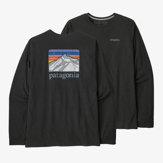 PATAGONIA - Men's Long Sleeve Line Logo Ridge Responsibili-Tee® - INK BLACK