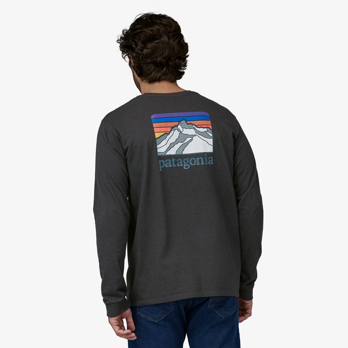 PATAGONIA - Men's Long Sleeve Line Logo Ridge Responsibili-Tee® - INK BLACK