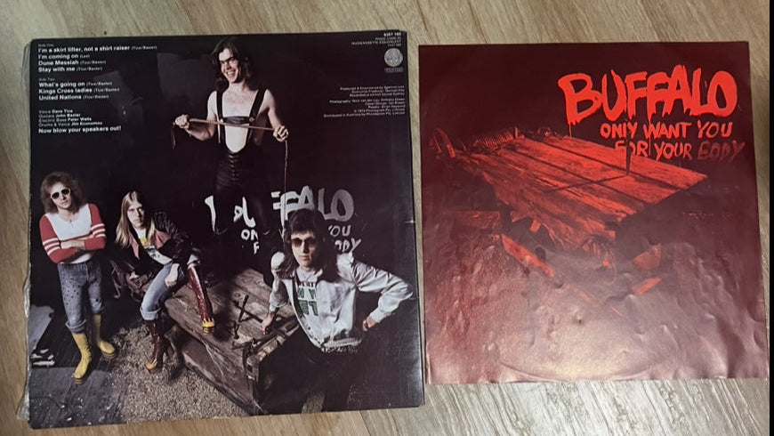BUFFALO Only Want You For Your Body Rare Australian Original Lp 1974 w/Insert