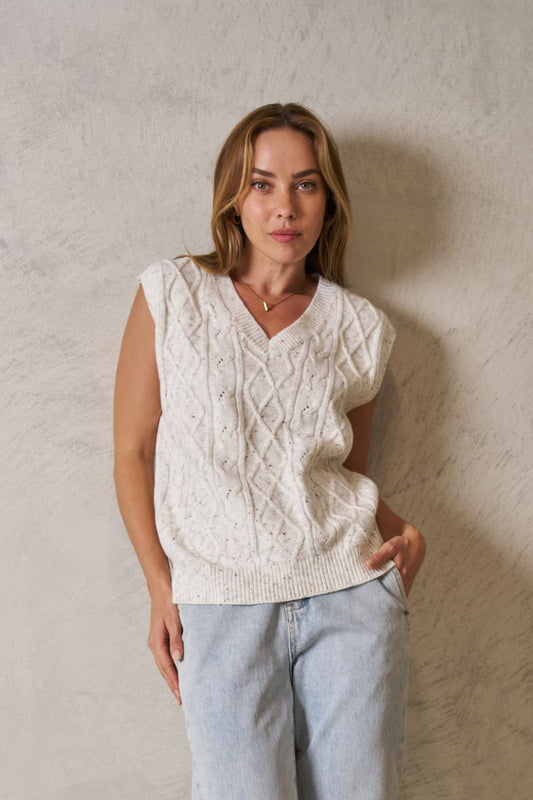 VALERIA LABEL -  LOLA VEST - CREAM