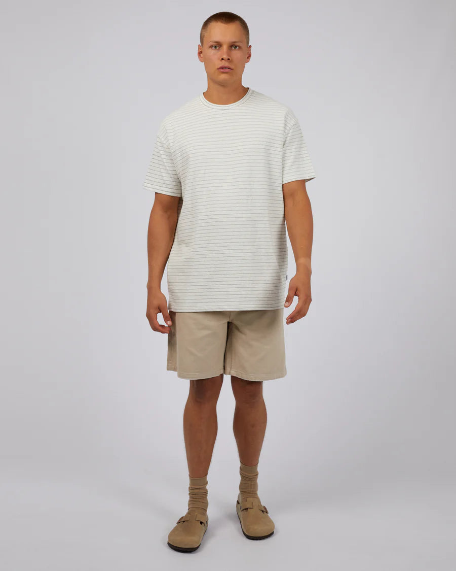 SILENT THEORY - Hugo Stripe Tee - WHITE