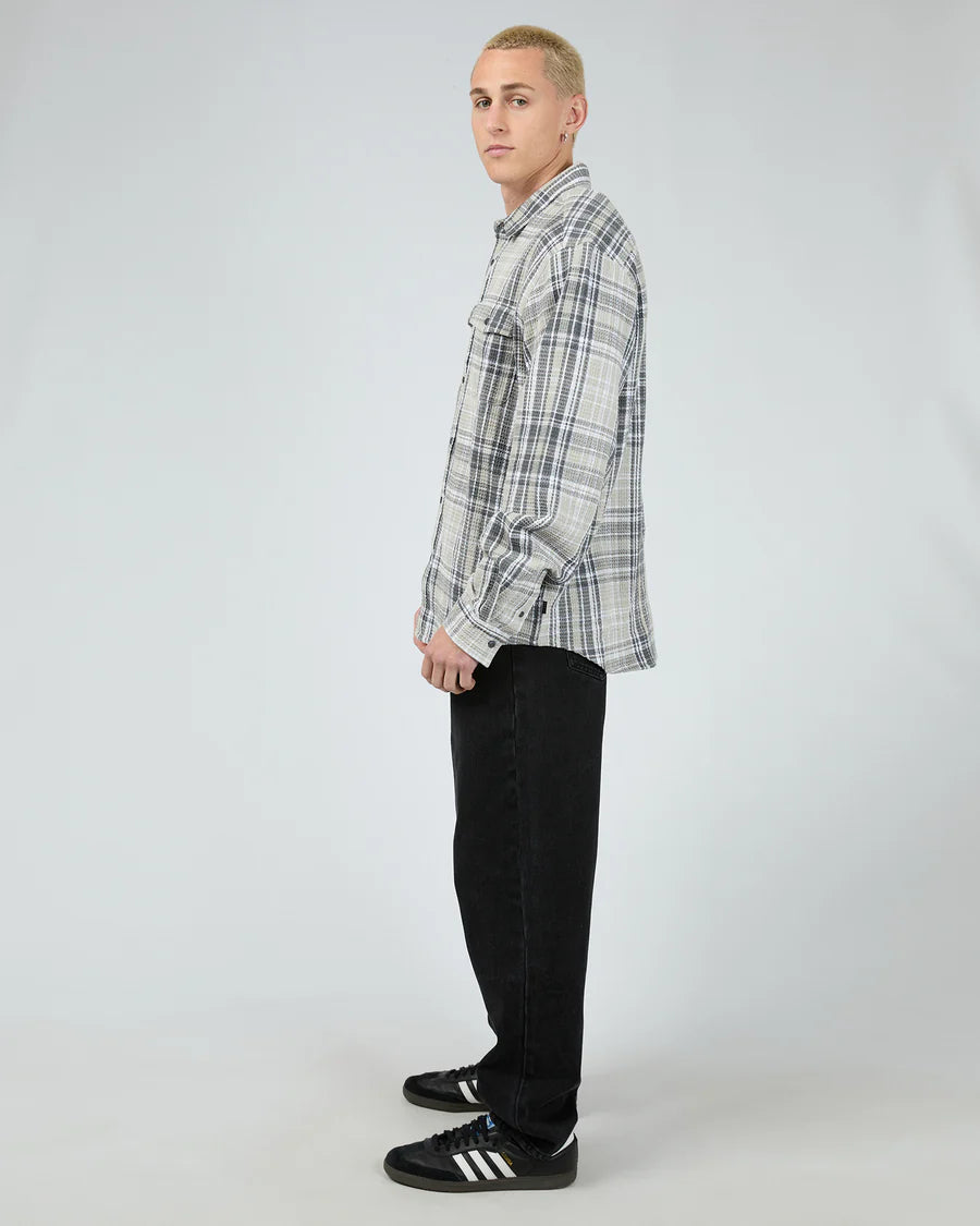 SILENT THEORY - Check Waffle Shirt - MULTI