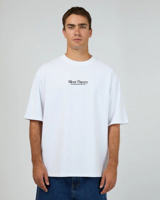 SILENT THEORY - Classic Emb Tee White