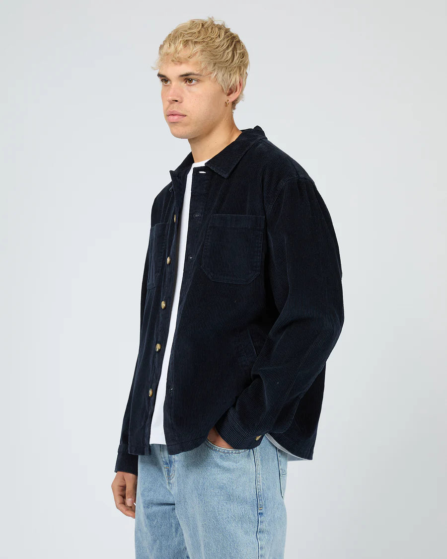 SILENT THEORY - Jameson Cord Shirt - Navy