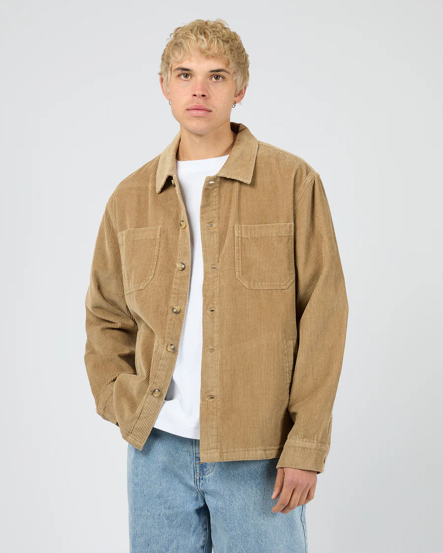 SILENT THEORY - Jameson Cord Shirt - Tan
