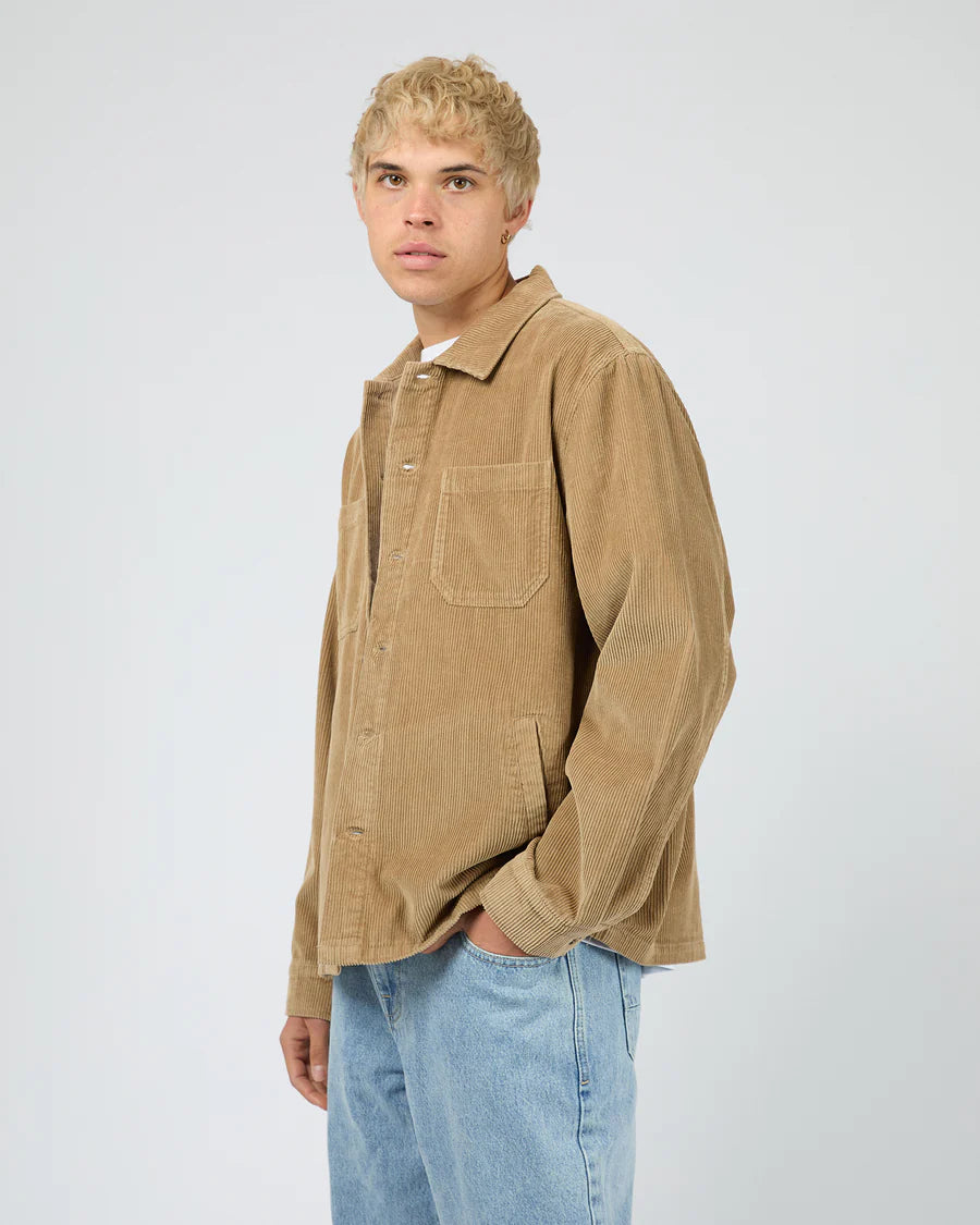 SILENT THEORY - Jameson Cord Shirt - Tan