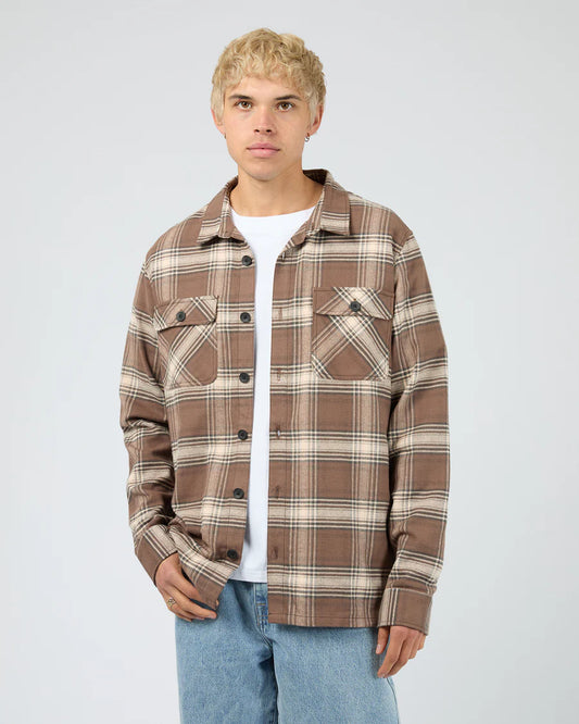 SILENT THEORY - Ranger Flannel Shirt - CHOCOLATE