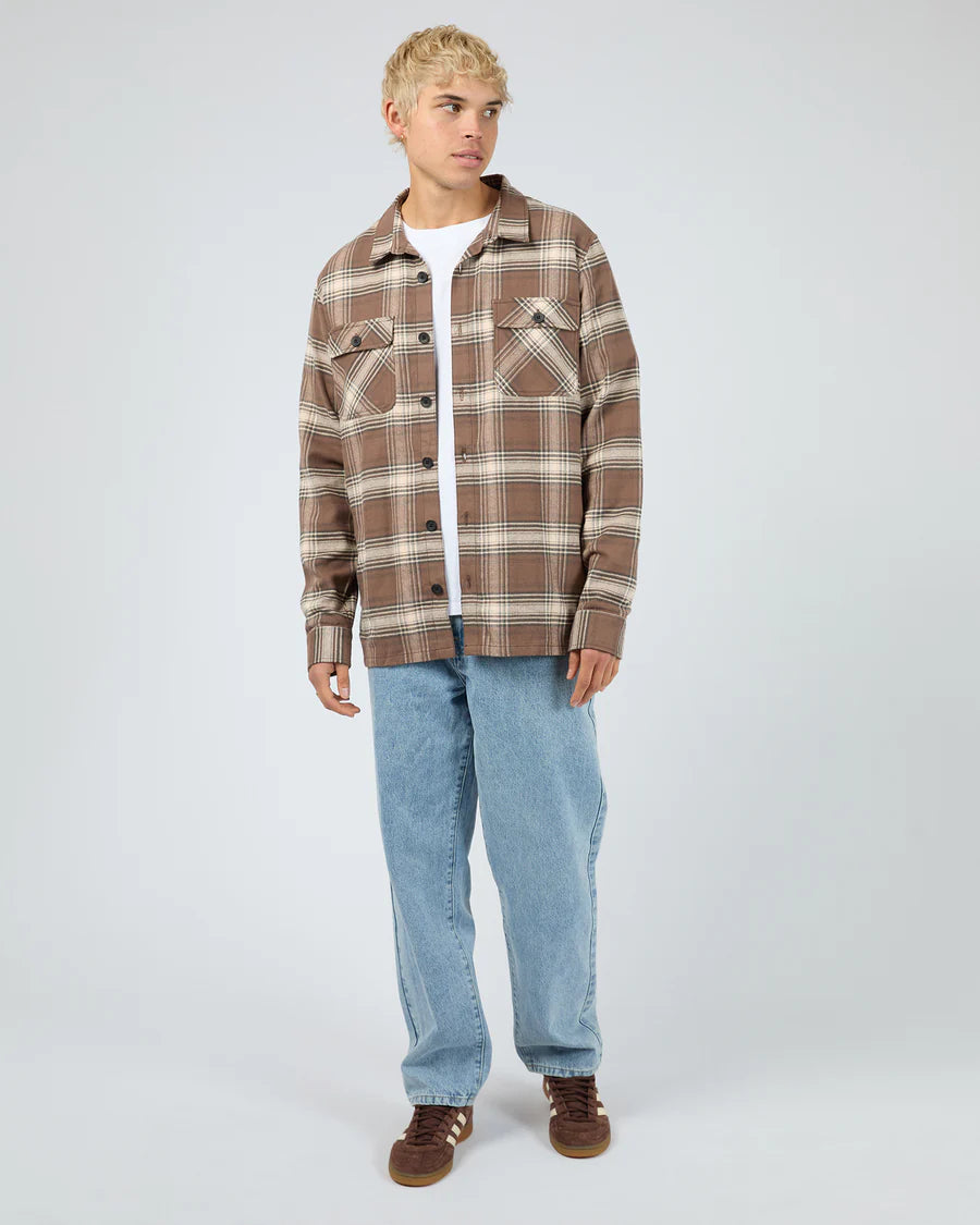 SILENT THEORY - Ranger Flannel Shirt - Chocolate
