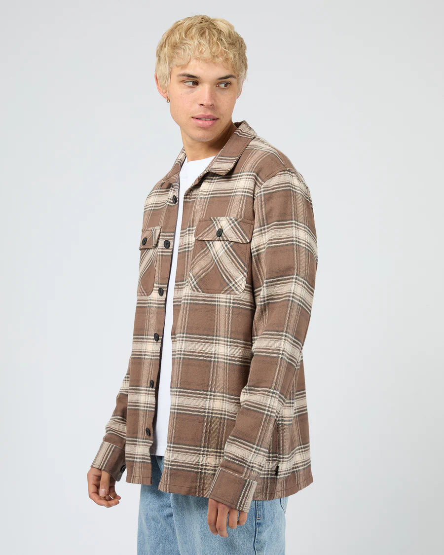 SILENT THEORY - Ranger Flannel Shirt - Chocolate