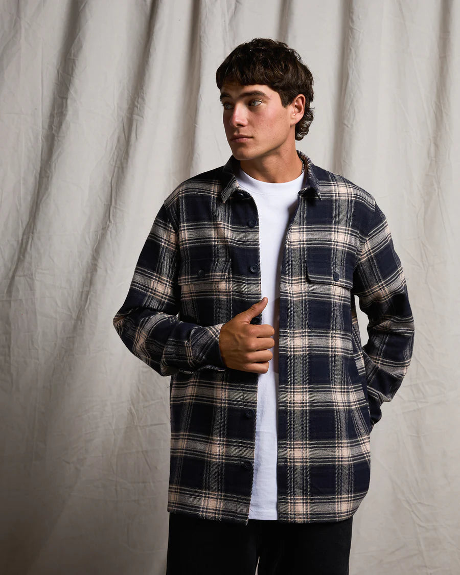 SILENT THEORY - Ranger Flannel Shirt - Navy