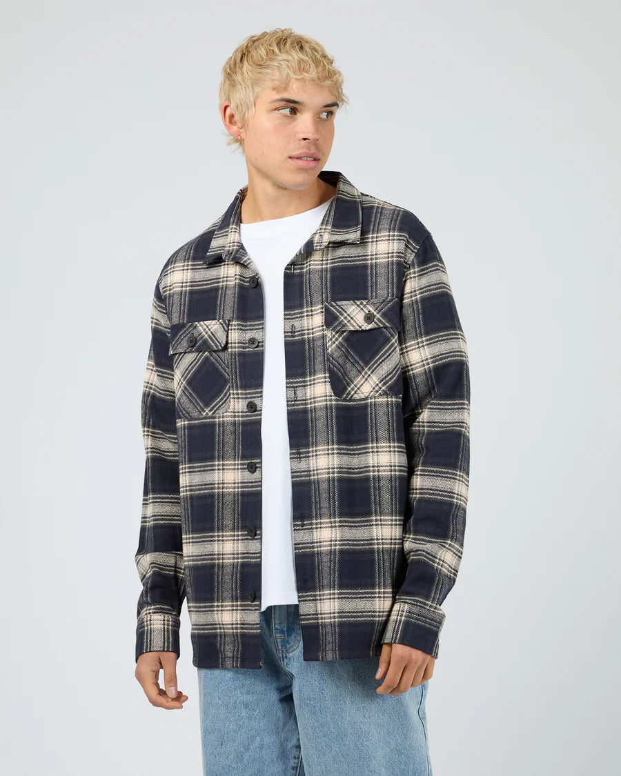 SILENT THEORY - Ranger Flannel Shirt - Navy
