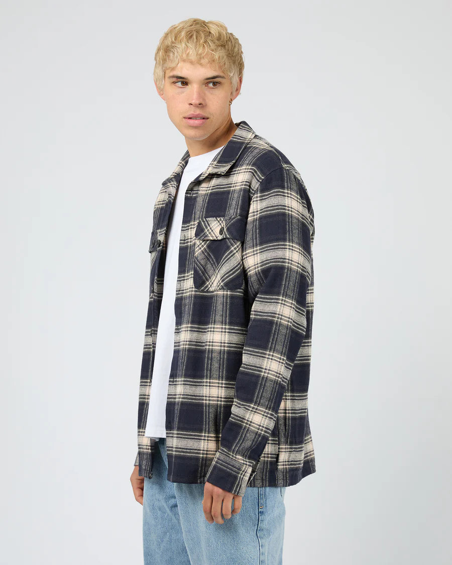 SILENT THEORY - Ranger Flannel Shirt - Navy