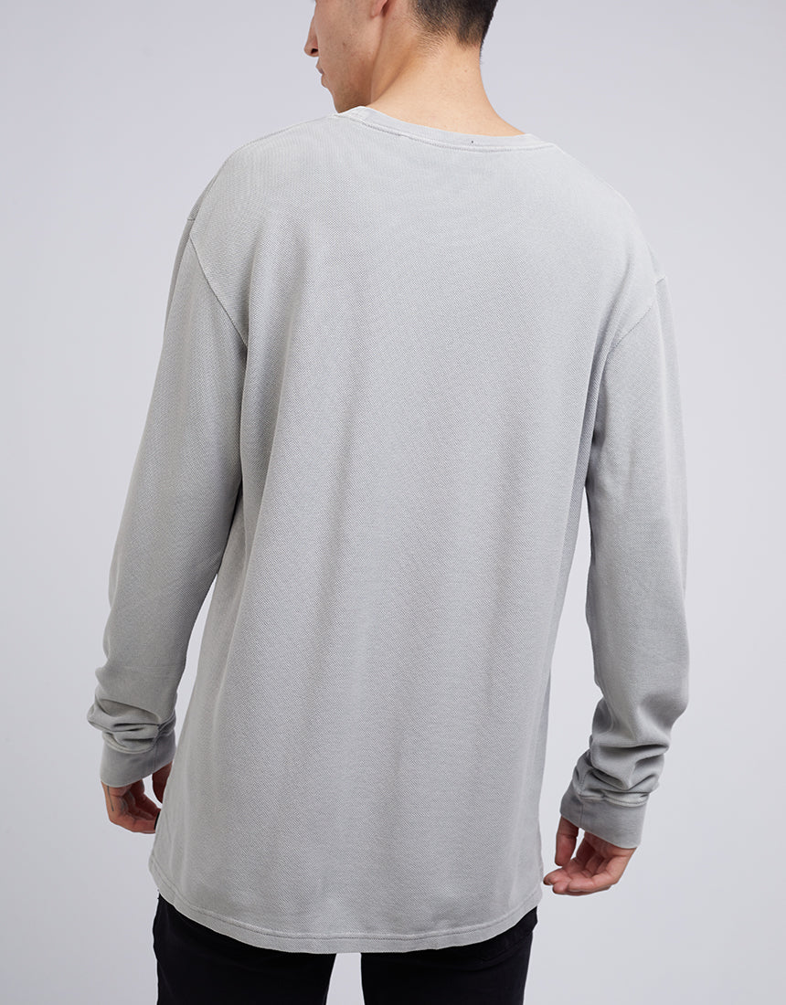 SILENT THEORY - Pique L/S Tee - GREY