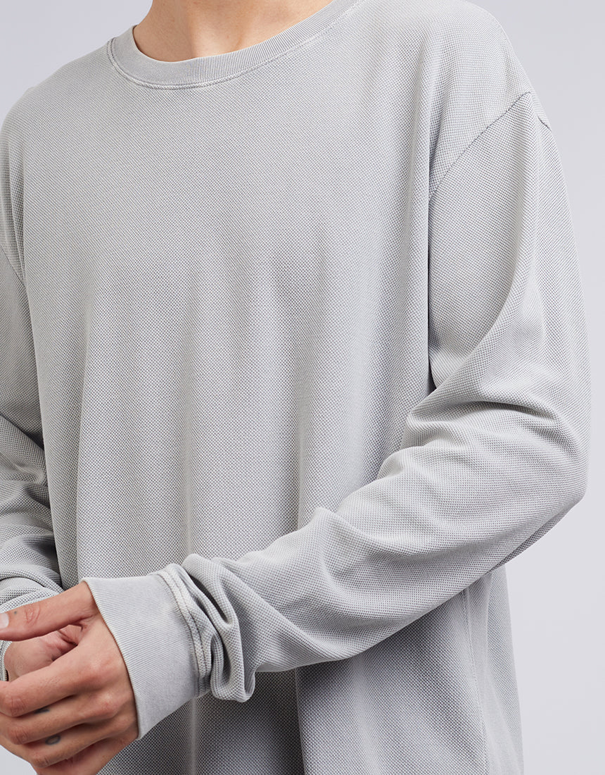 SILENT THEORY - Pique L/S Tee - GREY
