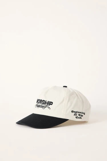 WORSHIP - Toll Free 5 Panel Hat - COCONUT/BLACK