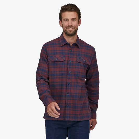 PATAGONIA - M's L/S Organic Cotton MW Flannel Shirt - SEQUIA RED