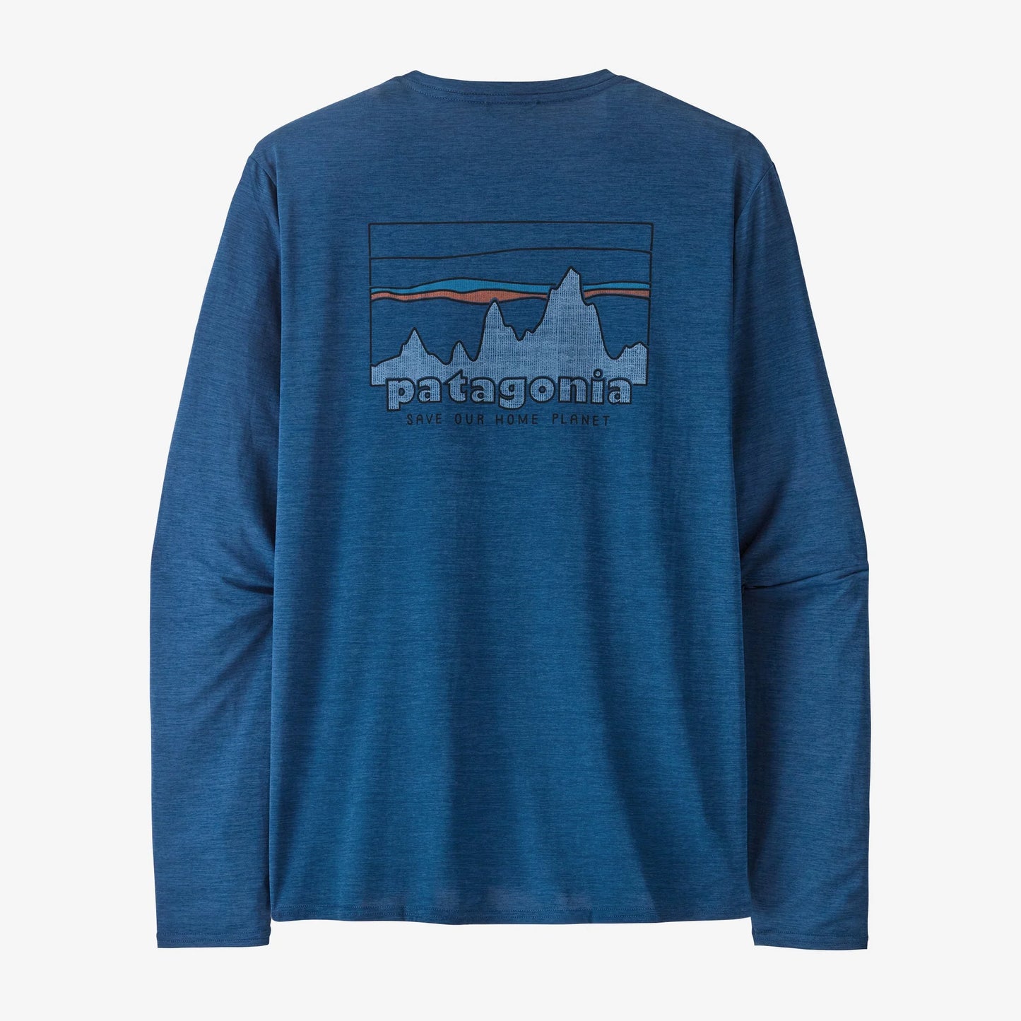 PATAGONIA - Men's Long-Sleeved Capilene® Cool Daily Graphic Shirt - 73 Skyline: Clement Blue X-Dye