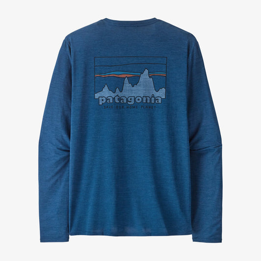 PATAGONIA - Men's Long-Sleeved Capilene® Cool Daily Graphic Shirt - 73 Skyline: Clement Blue X-Dye