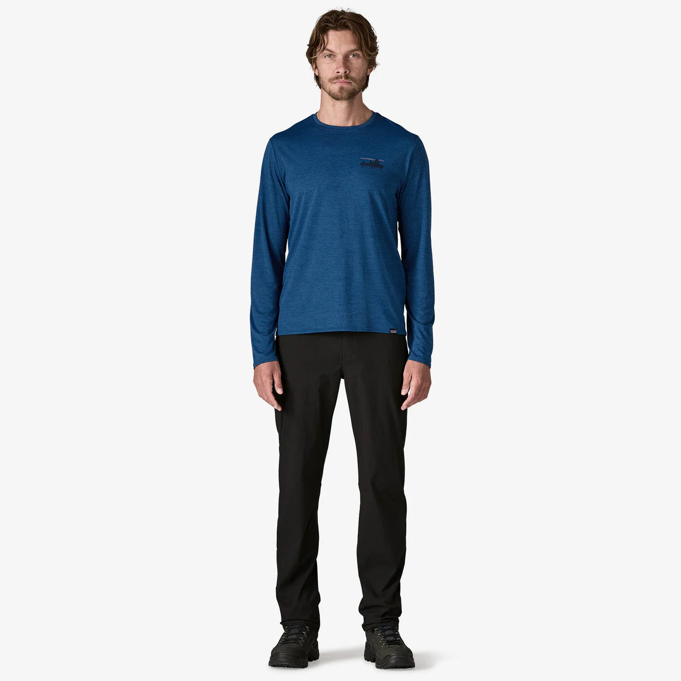 PATAGONIA - Men's Long-Sleeved Capilene® Cool Daily Graphic Shirt - 73 Skyline: Clement Blue X-Dye