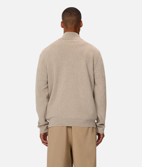 INDUSTRIE - THE LAKEWOOD ZIP NECK KNIT - WHEAT M 24