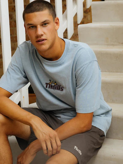 THRILLS - AMBIENT CONNECTIONS BOX FIT OVERSIZE TEE - Chinois Green