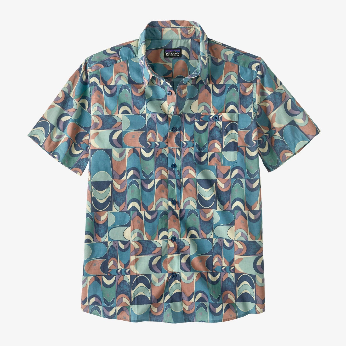 PATAGONIA - Men's Go-To Shirt - Swallowtail Geo: Still Blue