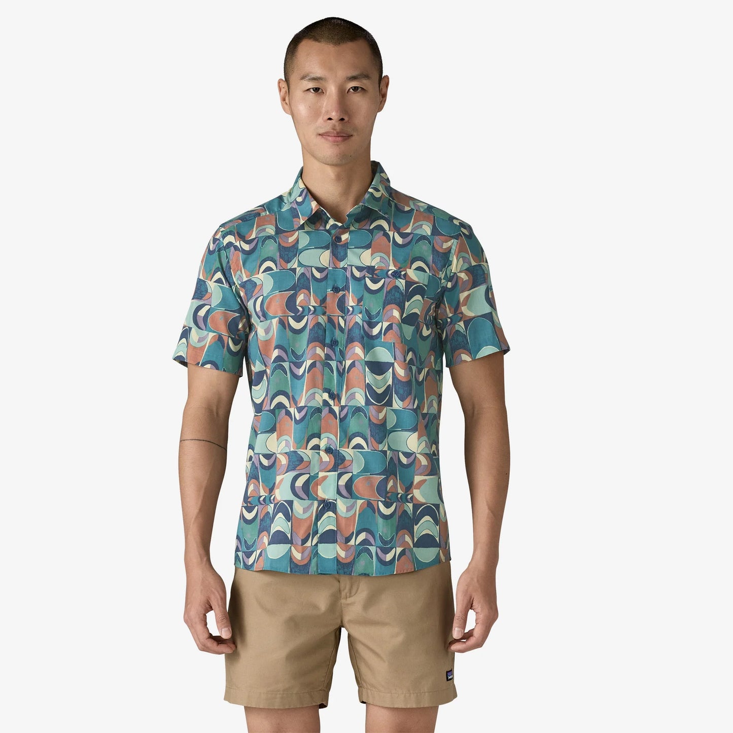 PATAGONIA - Men's Go-To Shirt - Swallowtail Geo: Still Blue