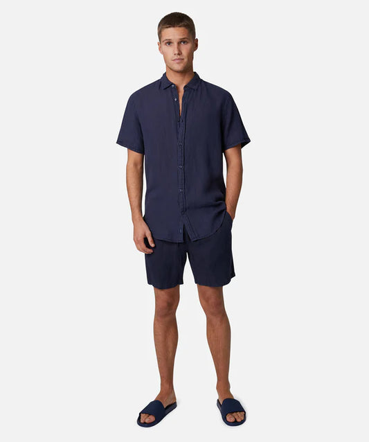 INDUSTRIE - Marina Linen Short - DARK NAVY