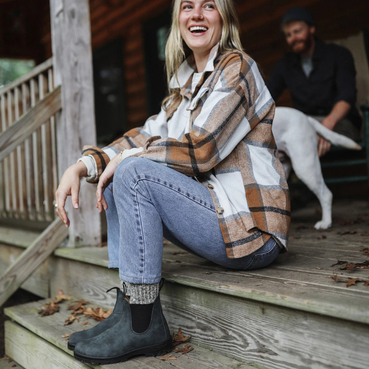 Blundstone Elastic Sided Boot Lined 587 Rustic Black