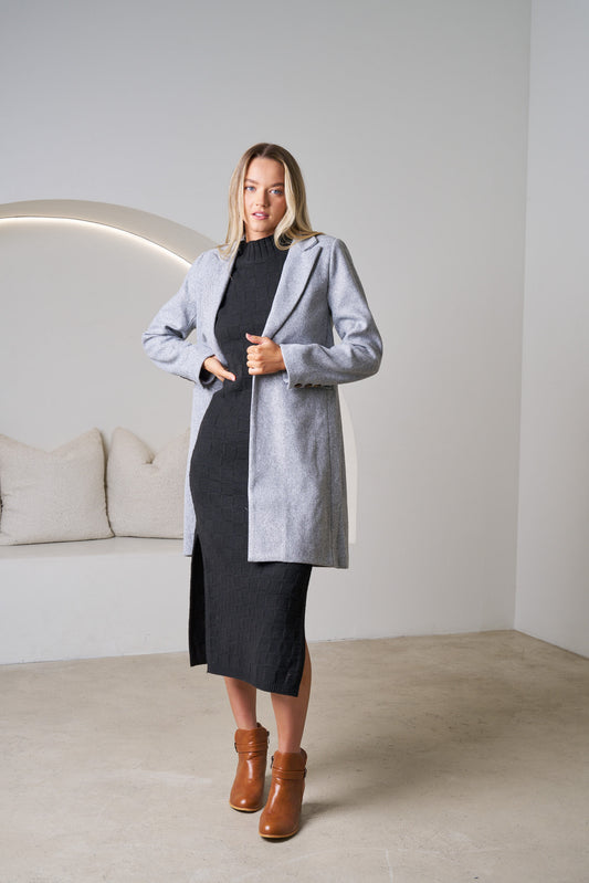 VALERIA LABEL -  Otto Coat - GREY MARLE