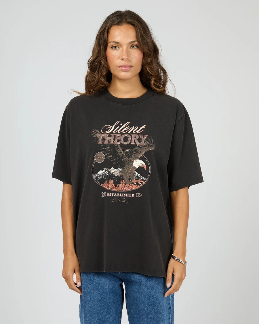 SILENT THEORY - Shadow Oversized Tee - WASHED BLACK