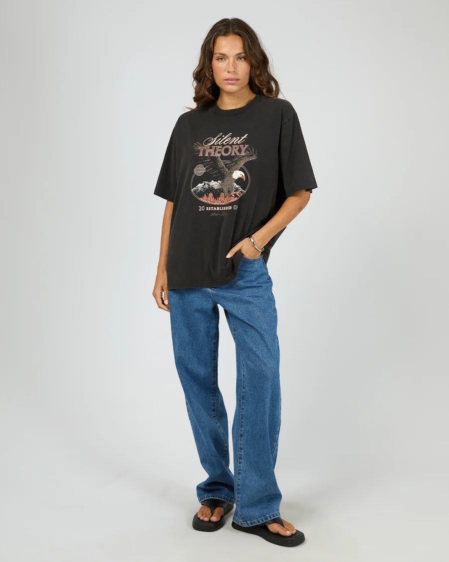 SILENT THEORY - Shadow Oversized Tee - WASHED BLACK