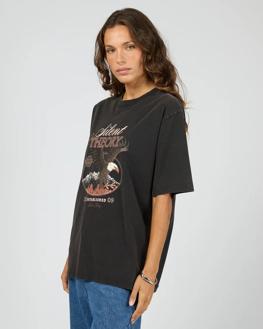 SILENT THEORY - Shadow Oversized Tee - WASHED BLACK