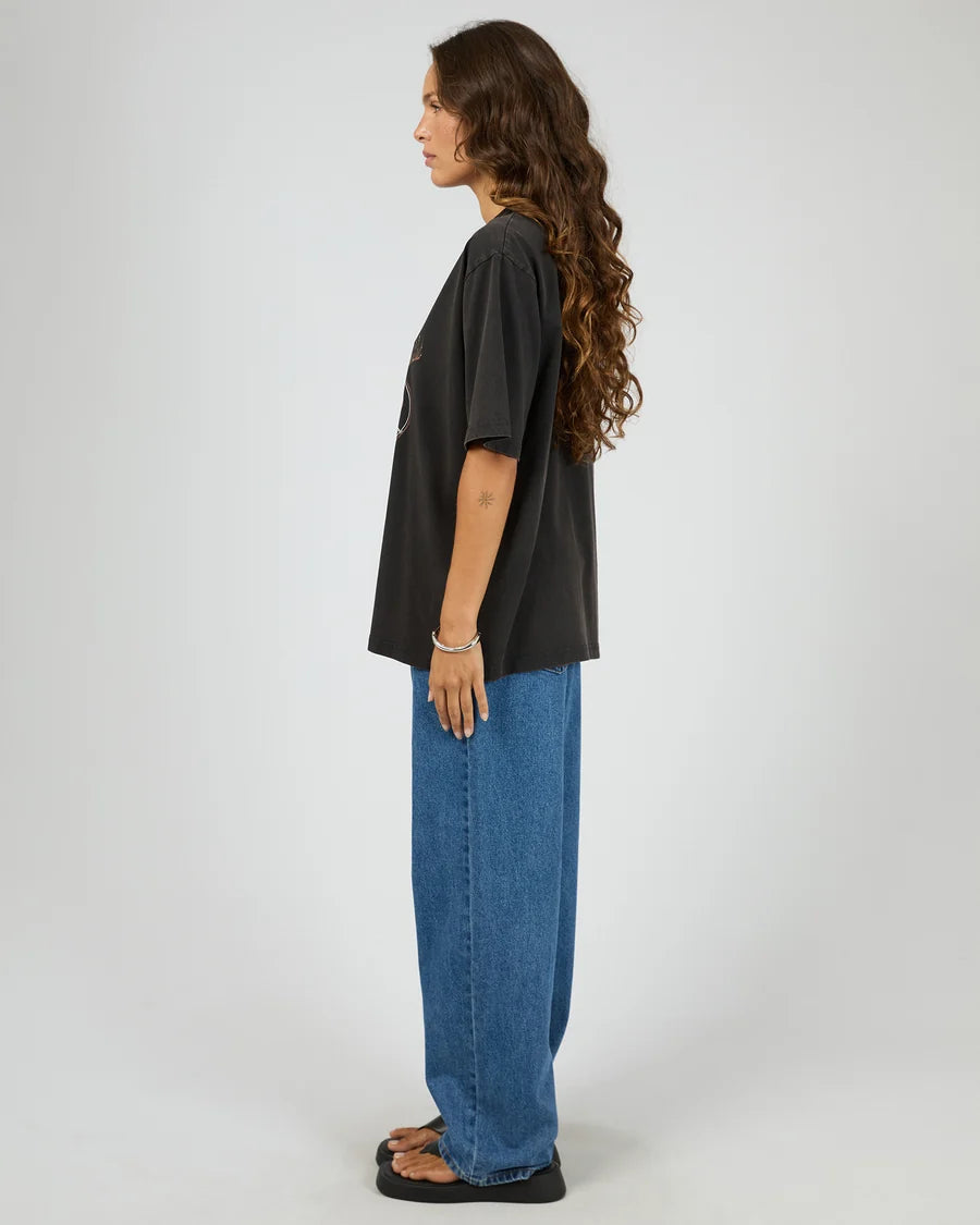 SILENT THEORY - Shadow Oversized Tee - WASHED BLACK