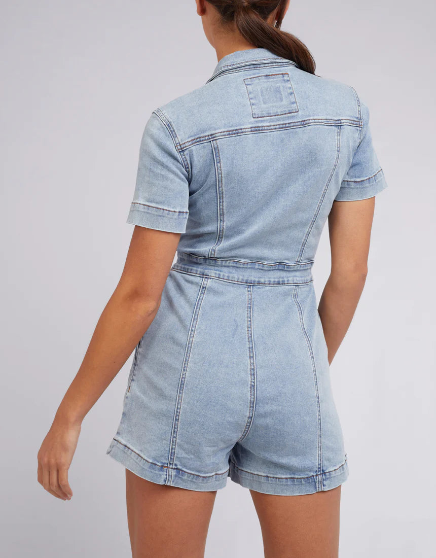 SILENT THEORY - Boston Playsuit - BLUE