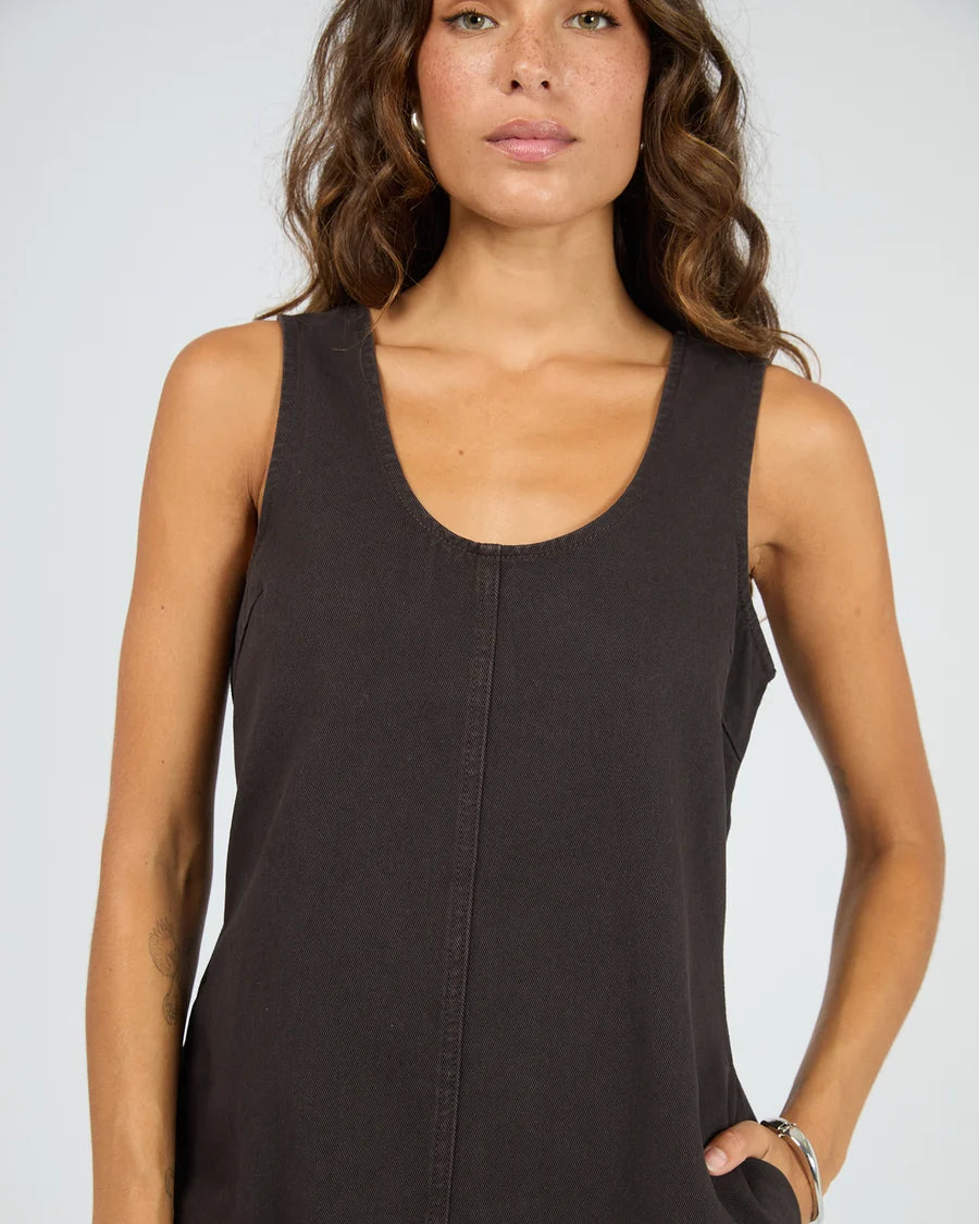 SILENT THEORY - Gemma Mini Dress - CHOCOLATE