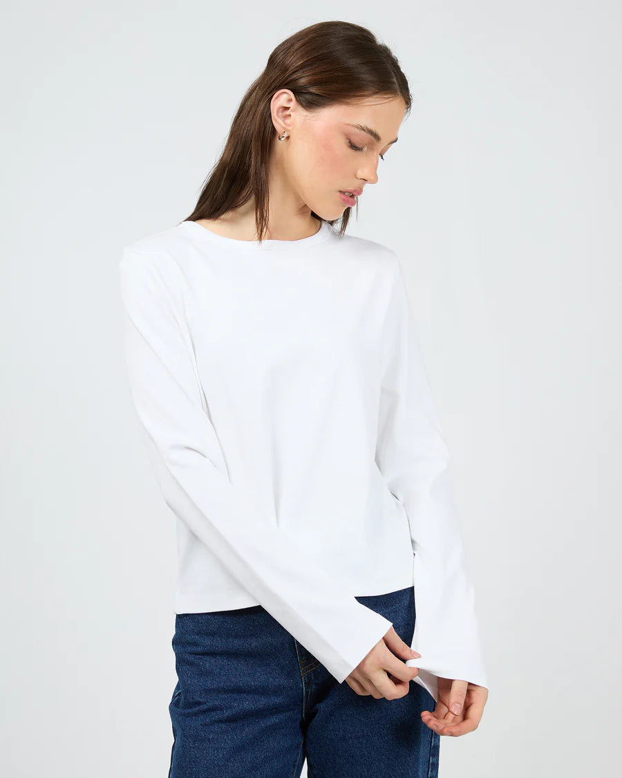 SILENT THEORY - Regular Long Sleeve Tee - WHITE