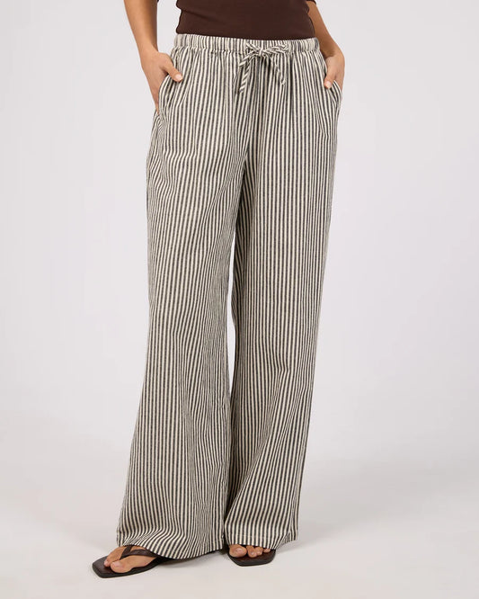 SILENT THEORY - Sunday Tie Waist Pant - BLACK