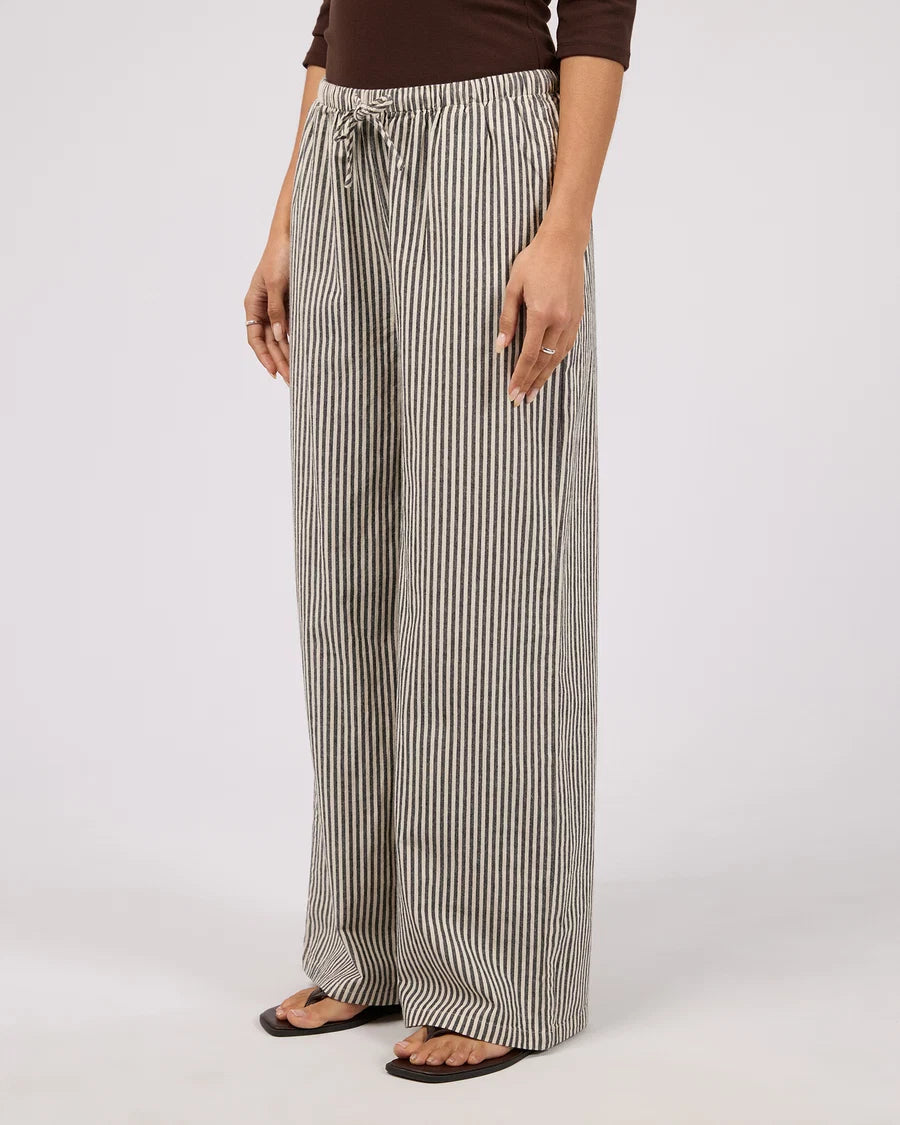 SILENT THEORY - Sunday Tie Waist Pant - BLACK