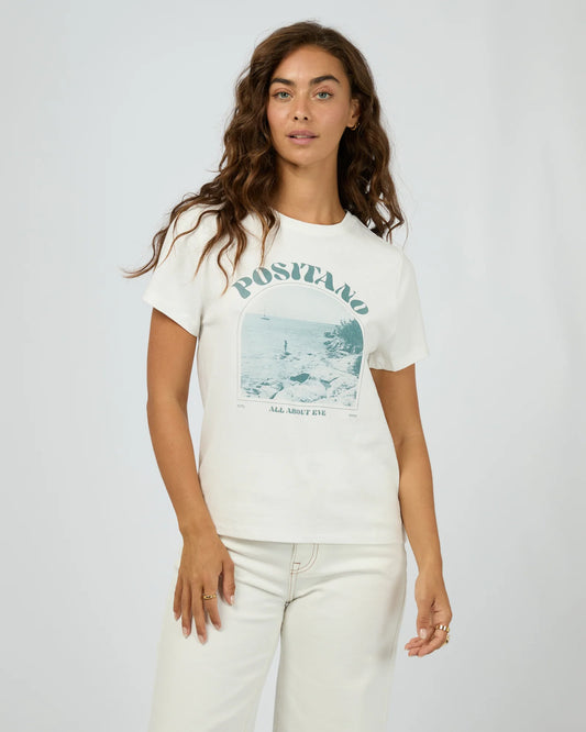 ALL ABOUT EVE - POSITANO REGULAR TEE - VINTAGE WHITE