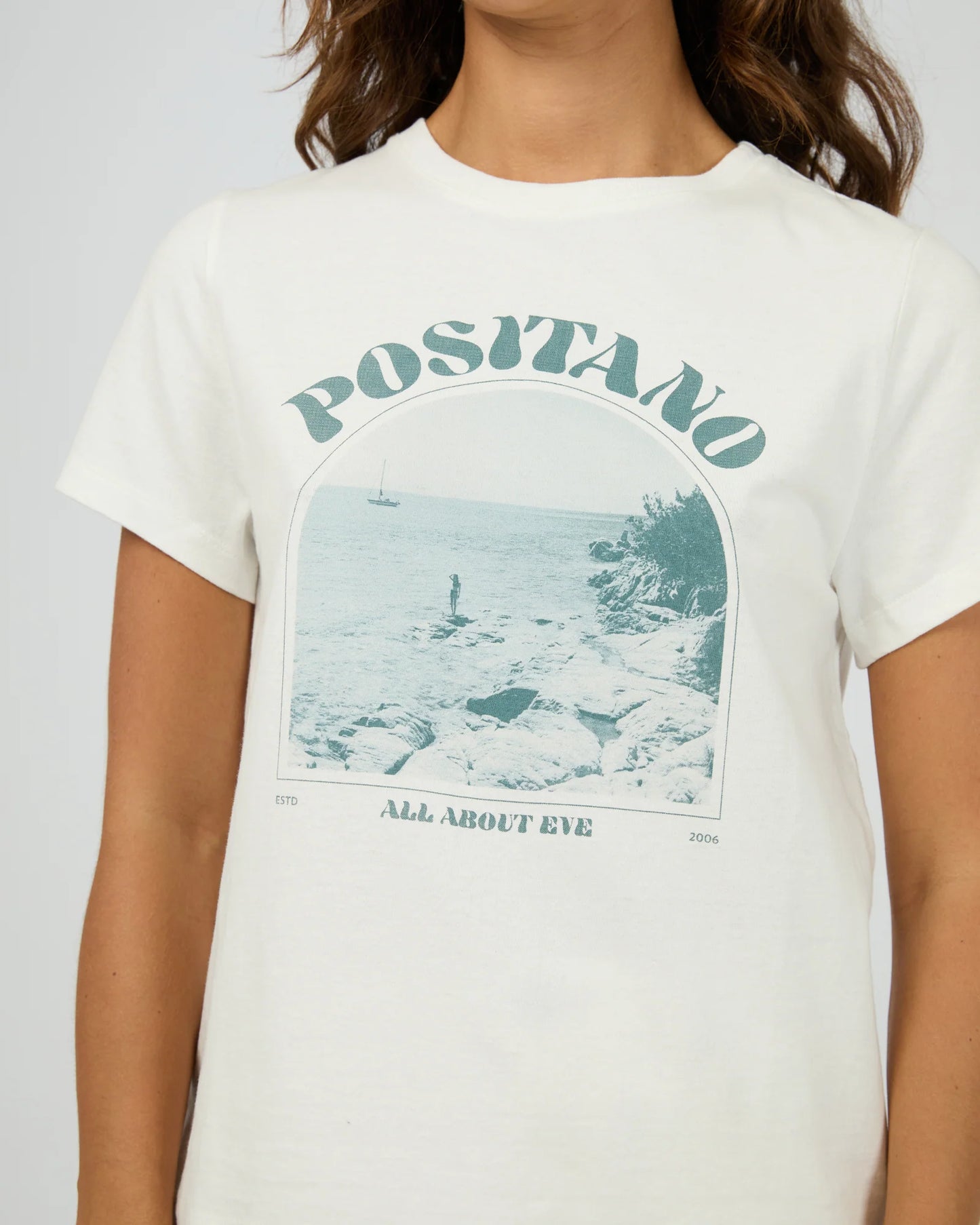 ALL ABOUT EVE - POSITANO REGULAR TEE - VINTAGE WHITE