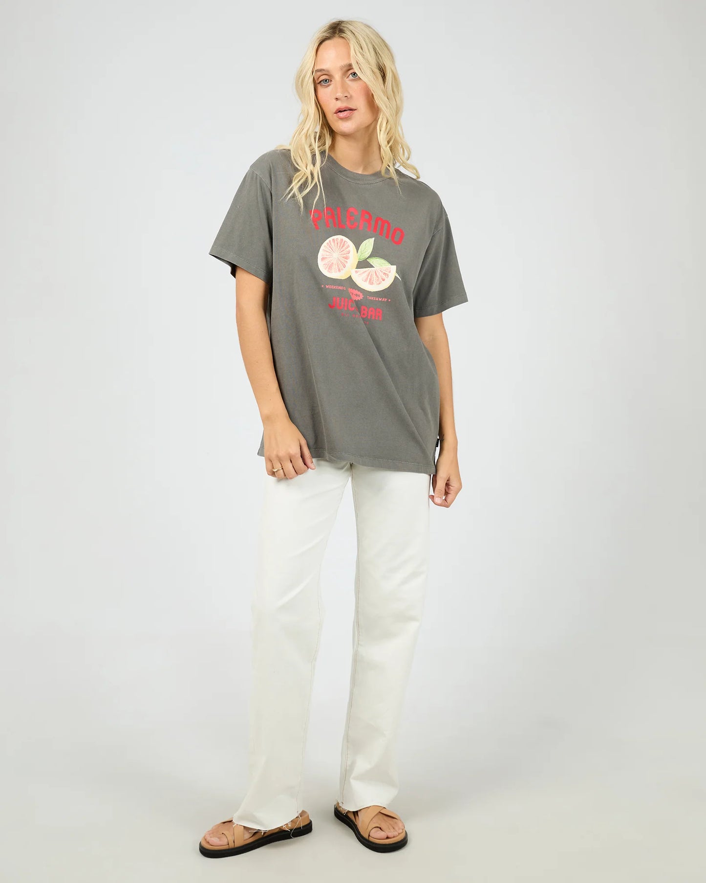 ALL ABOUT EVE - Palermo Relaxed Tee - Charcoal