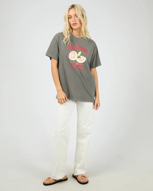 ALL ABOUT EVE - Palermo Relaxed Tee - Charcoal