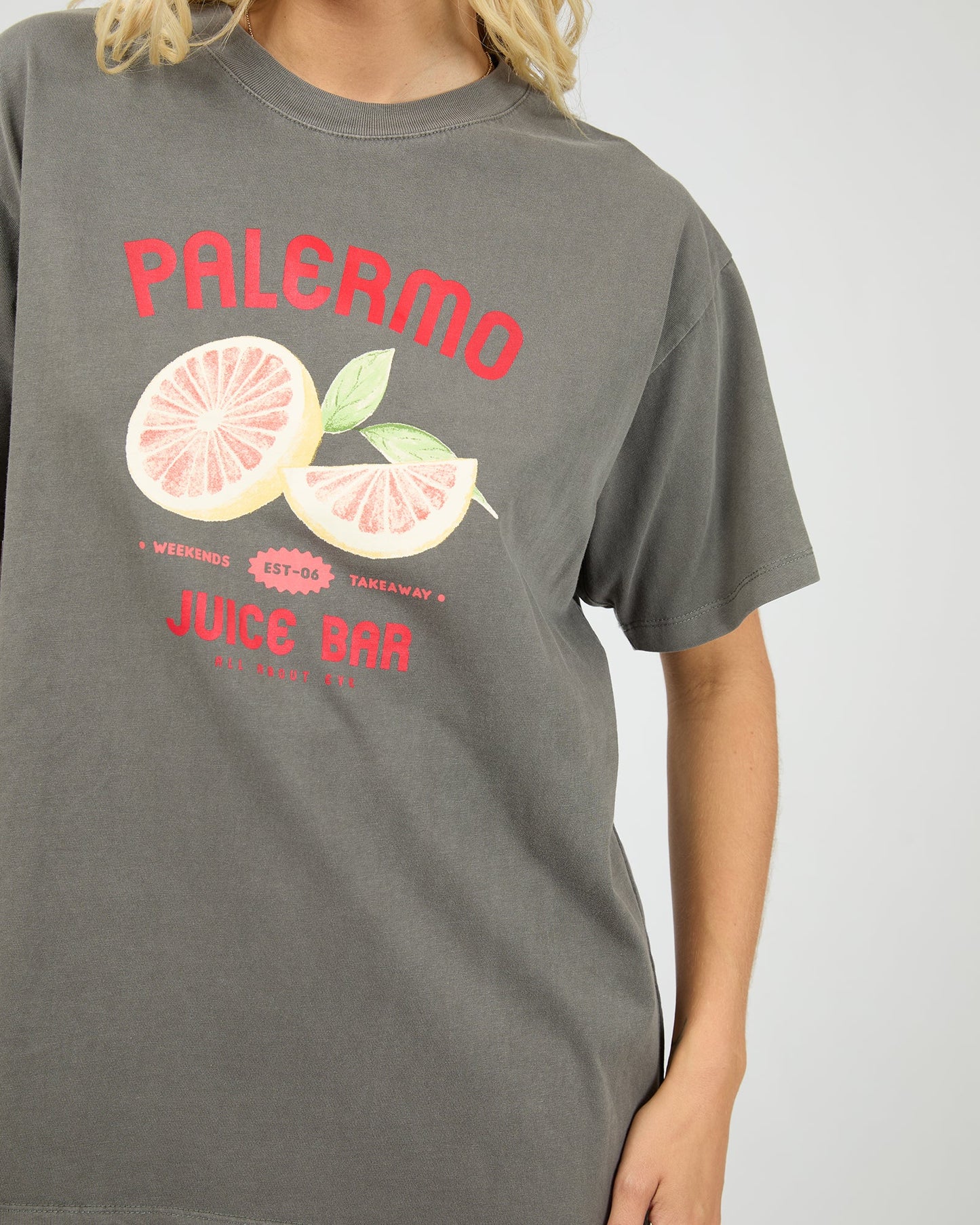 ALL ABOUT EVE - Palermo Relaxed Tee - Charcoal