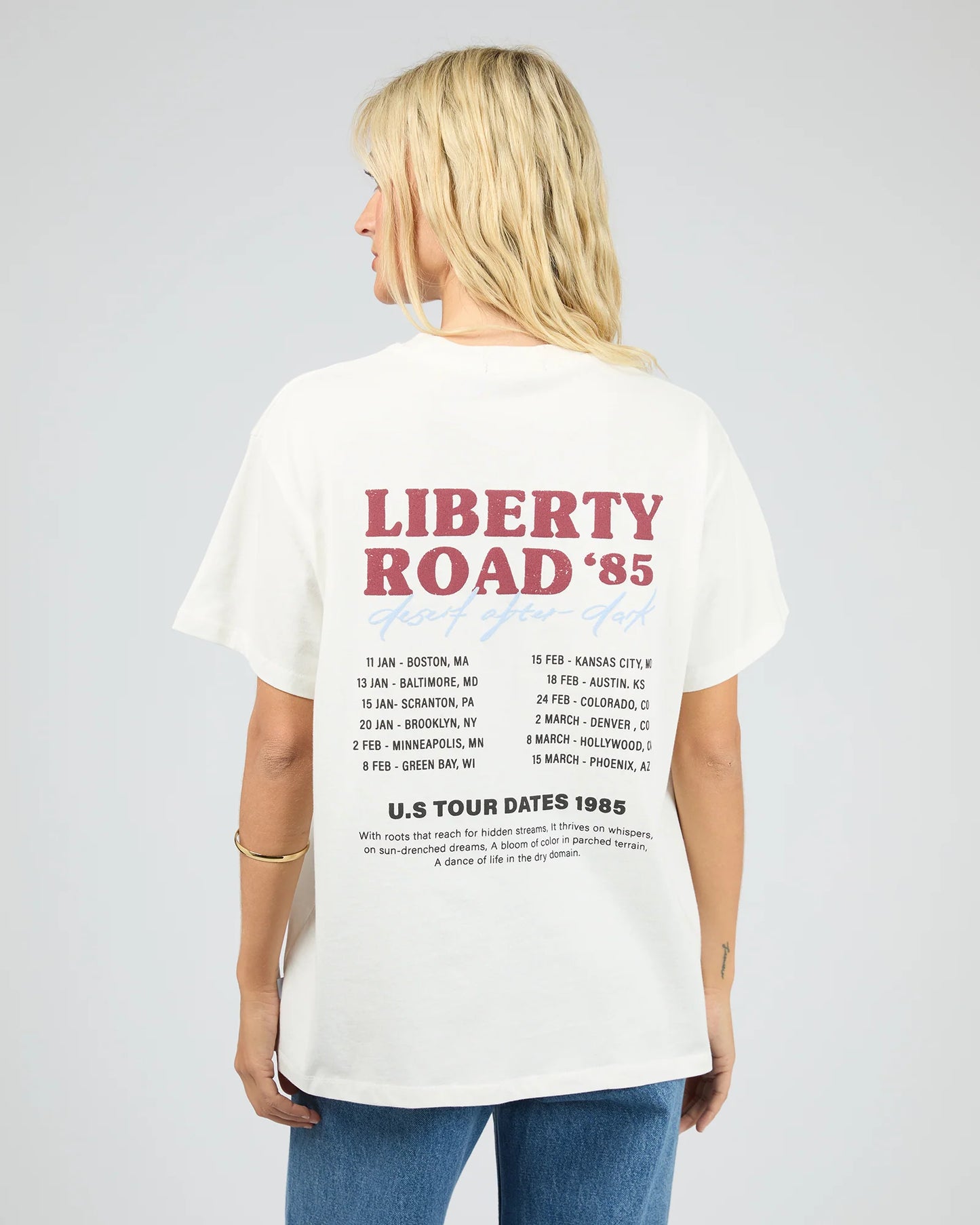 ALL ABOUT EVE - Liberty Road Tee - White