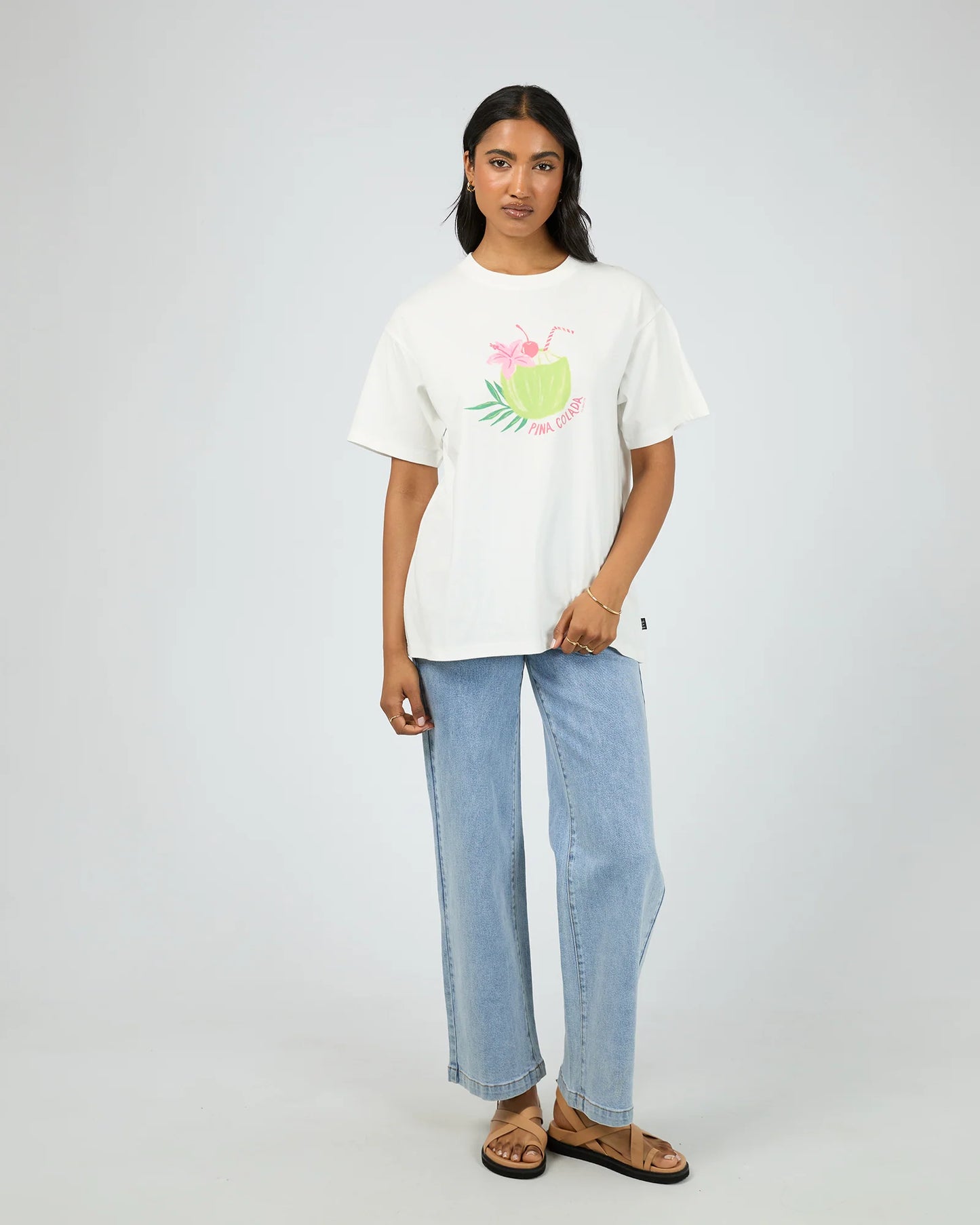All About Eve - Pina Colada Relaxed Tee Vintage White
