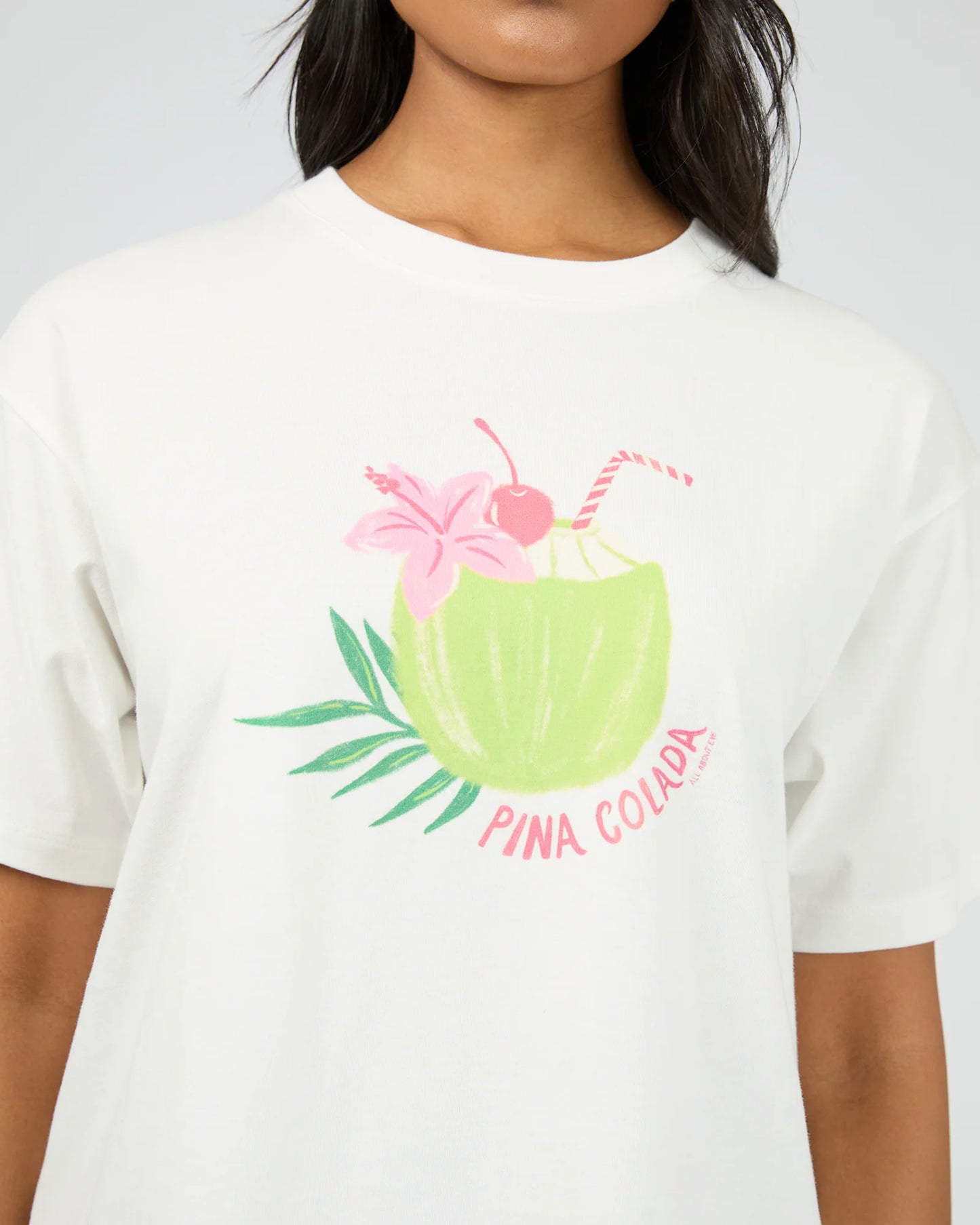 All About Eve - Pina Colada Relaxed Tee Vintage White