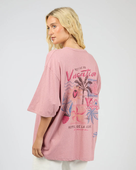All About Eve - Vacay Oversized Tee - PINK