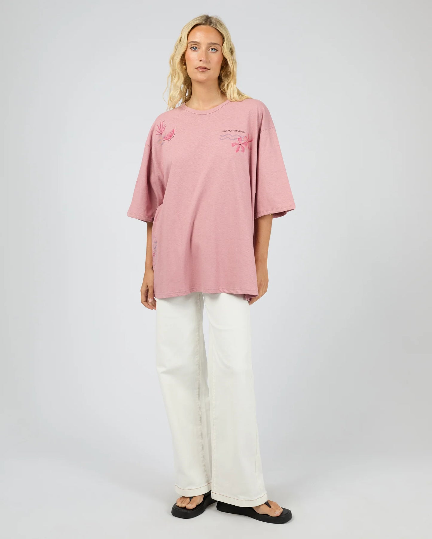 All About Eve - Vacay Oversized Tee - PINK